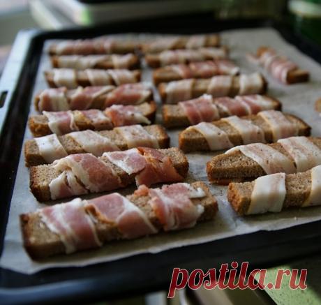 Сухари с беконом - Простые рецепты Овкусе.ру