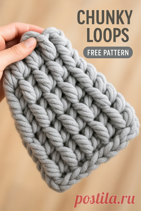 Chunky Loops Crochet Texture Pattern