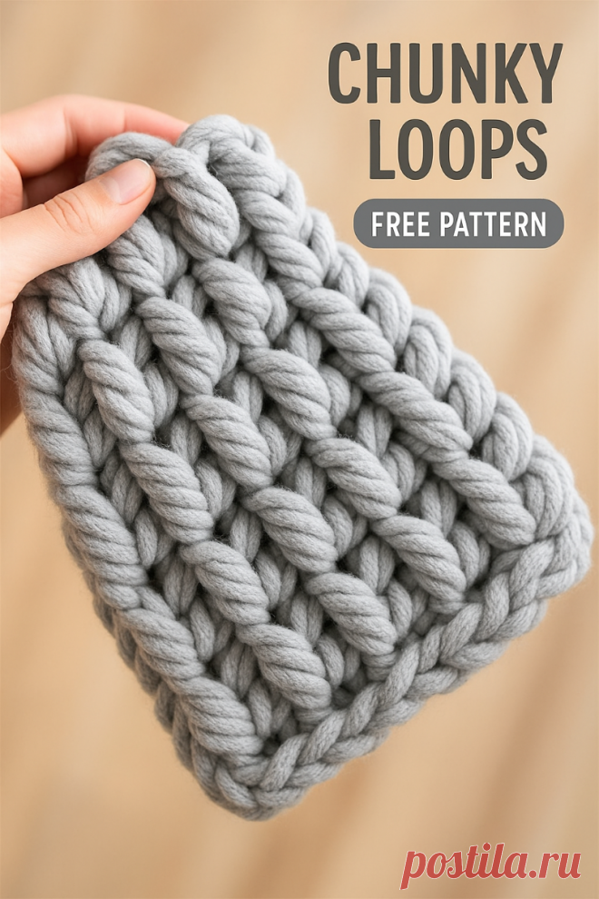 Chunky Loops Crochet Texture Pattern