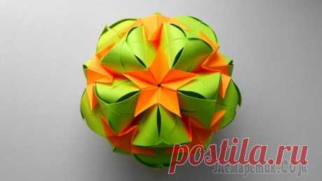 Кусудама Sweet Spring Новогоднее украшение из бумаги Интересная Кусудама Sweet Spring,