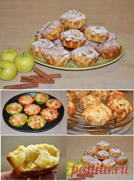 Сочные яблочные кексы
