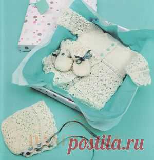 Вязаный комплект для новорожденного | DAMские PALьчики. ru