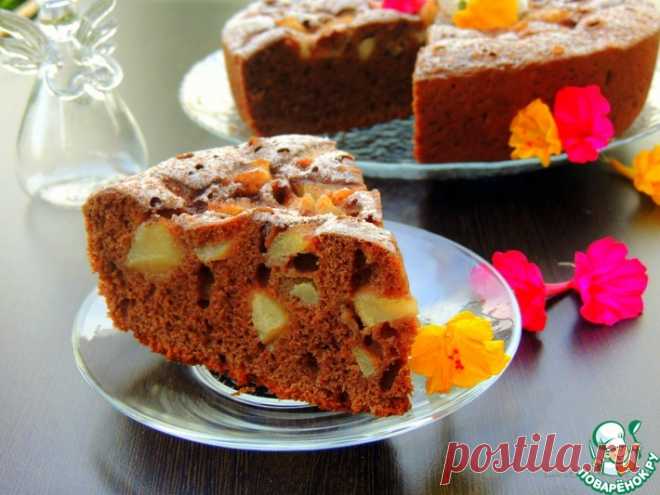 Шоколадная шарлотка с грушами в мультиварке Кулинарный рецепт