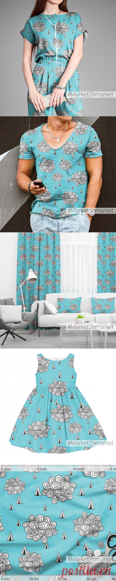 Ткань Летний дождь - закажи на #MarketShmarket.com любая ткань с любым принтом