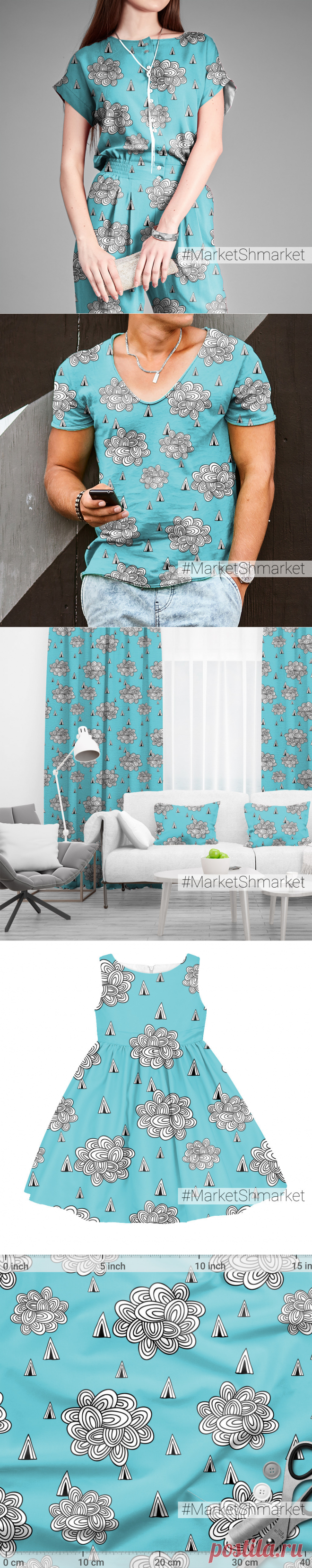 Ткань Летний дождь - закажи на #MarketShmarket.com любая ткань с любым принтом