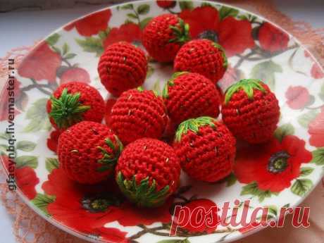 Ягода крючком. Клубника. Мастер-класс. How to crochet strawberries, My Crafts - Show Your Crafts and DIY Projects.