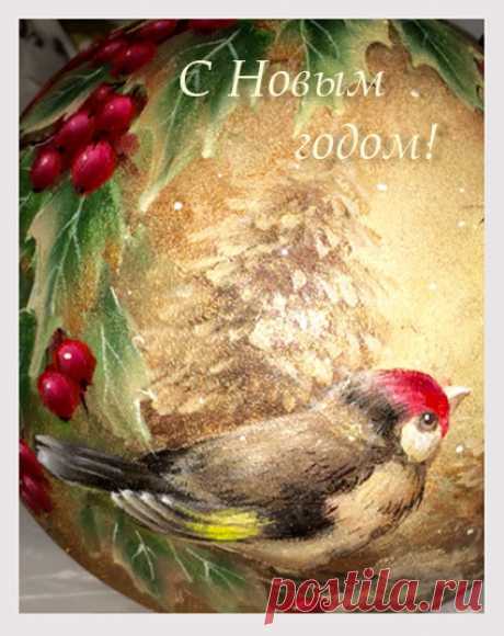 Мастер-класс Шар Новогодний. Роспись двойным мазком. 3-го декабря в 12:00.