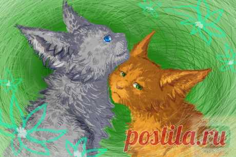 Ashfur and Squirrelflight. Warriors by Romashik-arts on DeviantArt