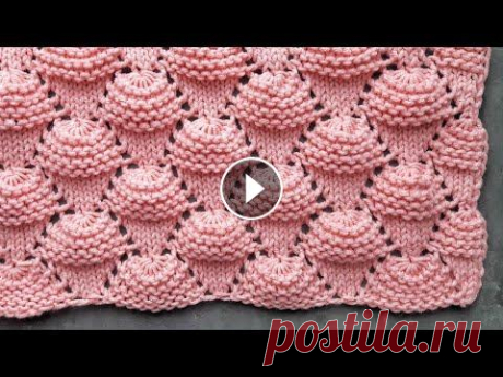 Объемный необычный узор спицами / Мороженое рожок Красивый объемный ажурный узор спицами. Узор для вязания свитеров, кардиганов, джемперов, кофточек для детей, платьев, пледов, снудов и т.д. Раппорт у...