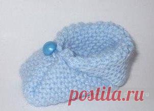 Простое вязание для детей. Пинетки из квадратов / Шитье, вязание для детей на спицах и крючком с описанием / КлуКлу. Рукоделие - бисероплетение, квиллинг, вышивка крестом, вязание