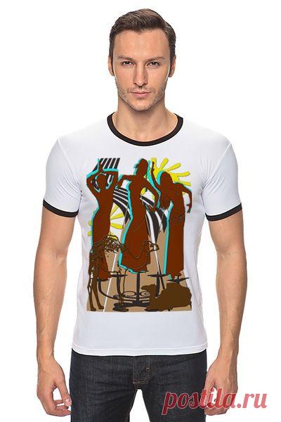 Футболка "Рингер" (Мужская) "Восточные танцовщицы." от Printissimo - Printio