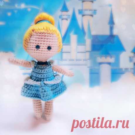 Золушка амигуруми. Схемы и описания для вязания игрушек крючком! Бесплатный мастер-класс от Марины Лодде по вязанию Золушки - персонаж из популярной сказки. Высота вязаной крючком куклы примерно 14 см. Для изготовле…