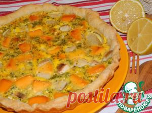 Рыбный пирог с плавленным сыром - кулинарный рецепт