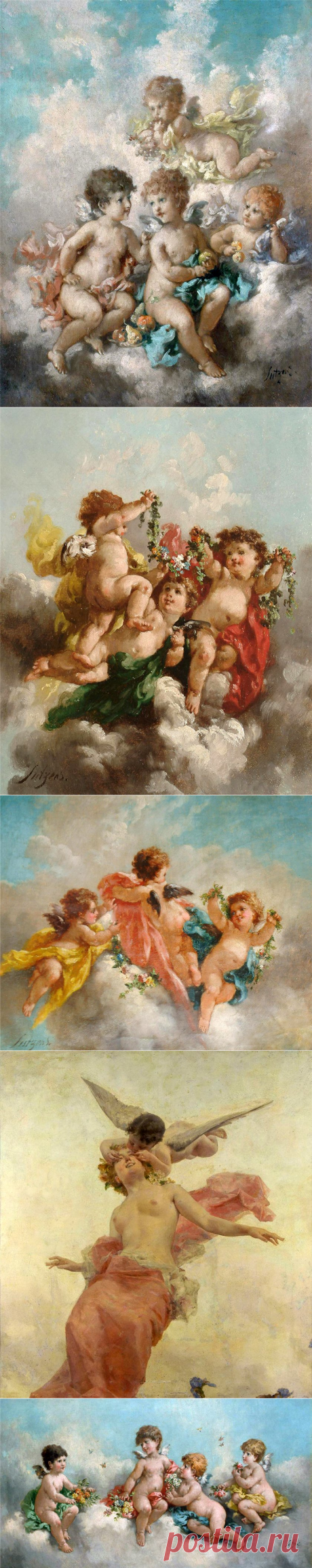 Ангелочки Putti... Charles Augustus Henry Lutyens (British, 1829-1915)