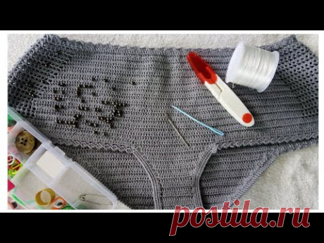Трусы (плавки) купальник крючком. Часть 2.