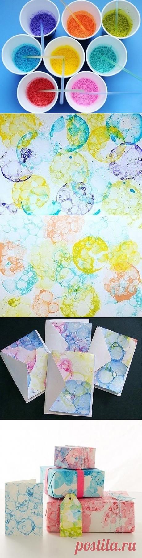 Декор мыльными пузырями