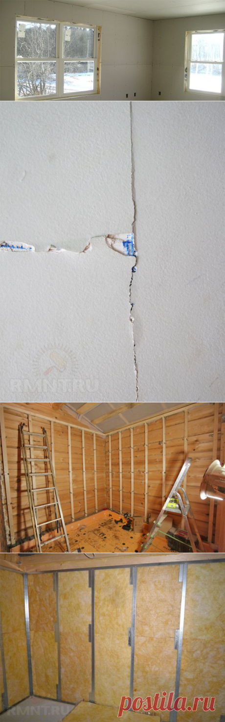 Обшивка стен гипсокартоном в деревянном доме