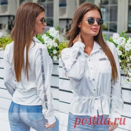 Белая блузка на кулиске недорого купить с доставкой