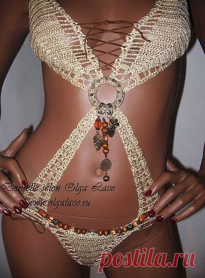 Traje de baño de inspiración Crochet - LA CASITA DE MABELY - Gabitos - ФОТО