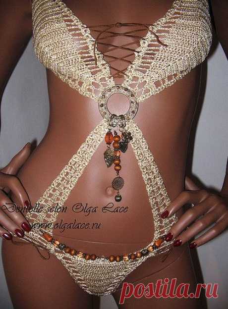 Traje de baño de inspiración Crochet - LA CASITA DE MABELY - Gabitos - ФОТО
