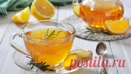 ​Чай с лимоном, розмарином и имбирем
