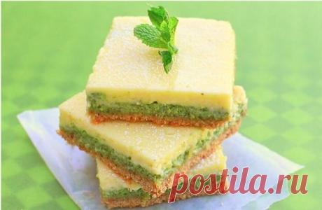 Мятно-лимонные пирожные для праздничного стола.