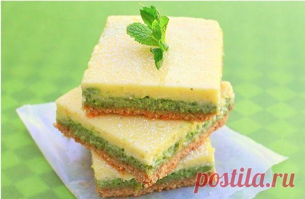 Мятно-лимонные пирожные для праздничного стола.