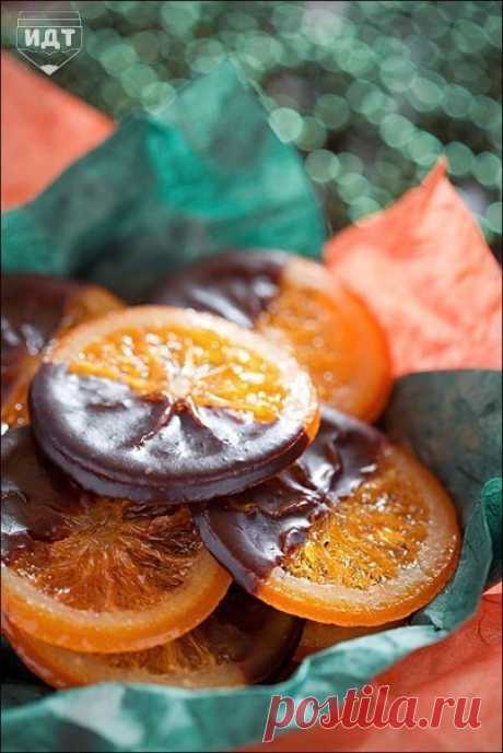 Карамелизованные апельсины в шоколаде-украшение вашего стола.🍊