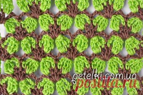 Узор крючком *Незабудки* - мастер-класс