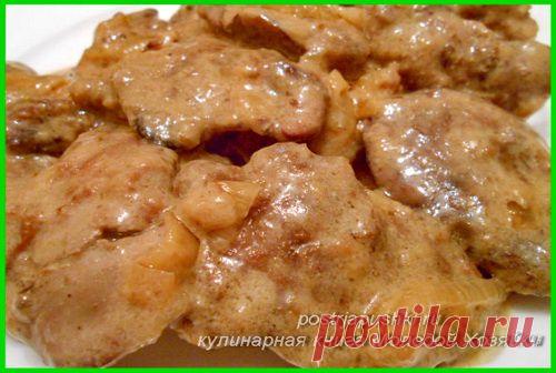 Куриная печень в сметане - рецепт с фото | Постряпушки.ру