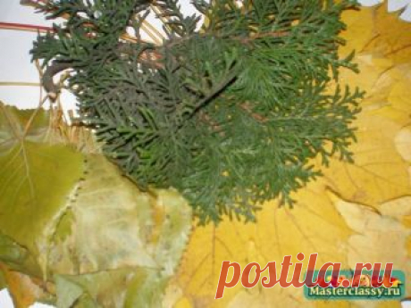 Поделки на тему осень. Букет из листьев. Мастер класс