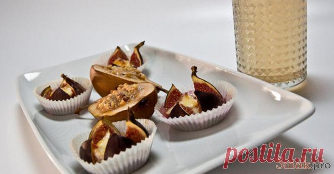 Медовые груши с орехами и инжиром рецепт с фото