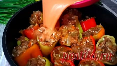 Фаршированные перцы в духовке.Безумно вкусный рецепт, который стоит попробовать. - поиск Яндекса по видео