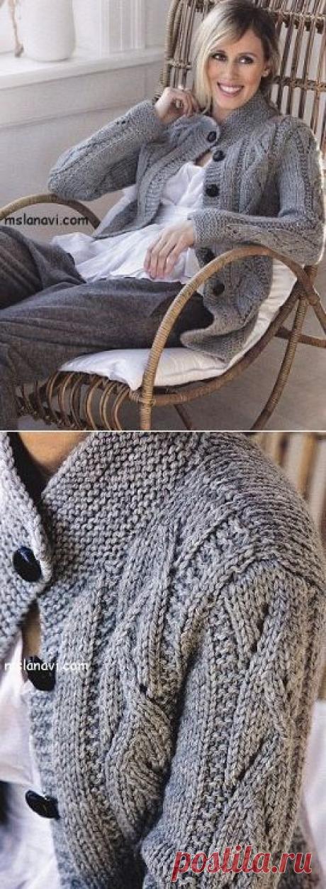 Вязание: жакет спицами от LENE SAMSOE .