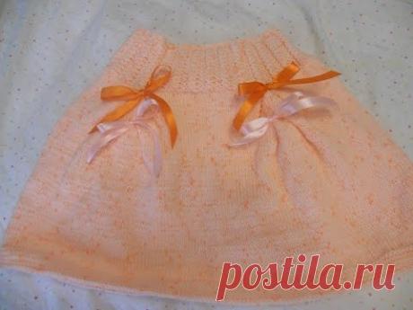 Юбочка для девочки спицами. Мастер-класс.
