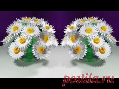 Make Wonderful paper flower || Empty plastic bottle vase making crafte-Water bottle Recycle flower