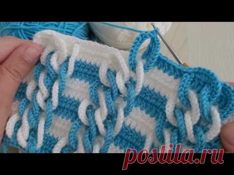 Super Easy 3D Crochet Knitting - Tığ İşi Çok Güzel Örgü Modeli