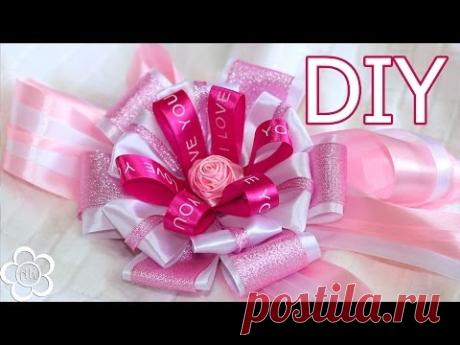 🎀 Бант на выписку из роддома 👼 своими руками / DIY Kanzashi bow