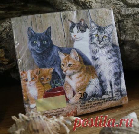 20 салфетки милый кот бумажные салфетки ретро кошки коктейль салфетки 25*25 см 2 слойные урожай животное салфетки для decoupage YL1605 купить на AliExpress