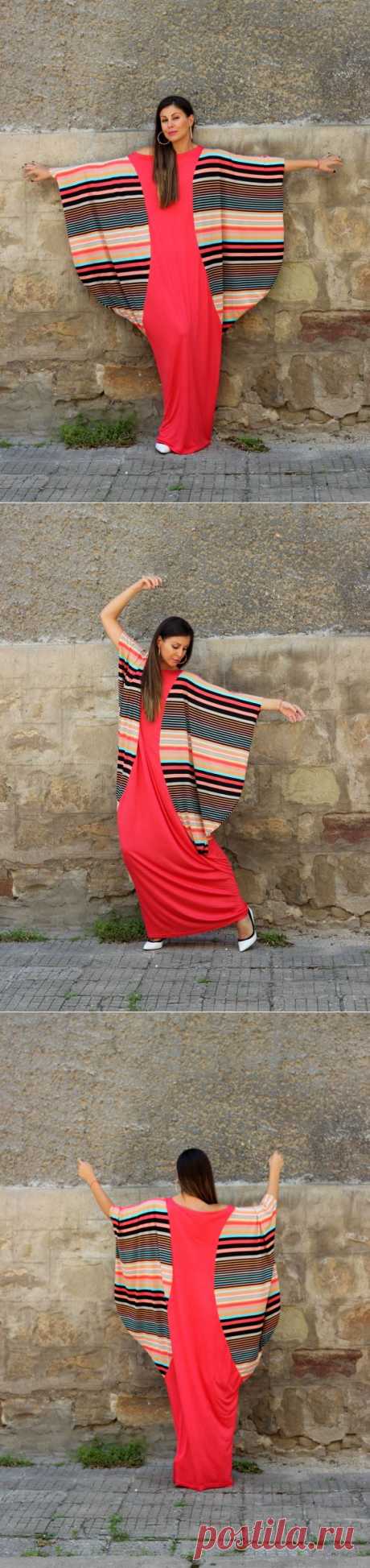 Colorful Maxi Dress Abaya Dress Plus Size от cherryblossomsdress