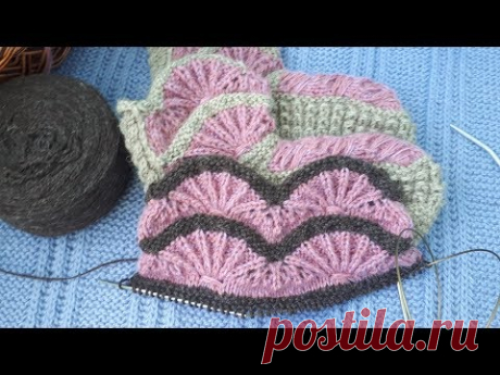 Сапожки спицами (1 часть  Верх сапожка) Алсацийские гребешки