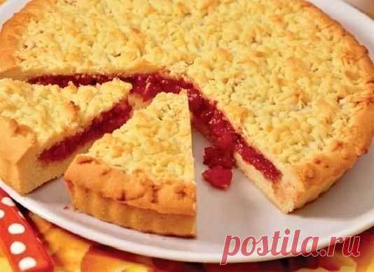 Песочный (тертый) пирог с вареньем | Вкусные рецепты