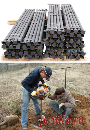 Столбы для заборов: предназначение, разновидности, порядок установки, видео монтажа