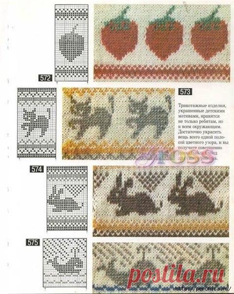 Пончо спицами техникой жаккард