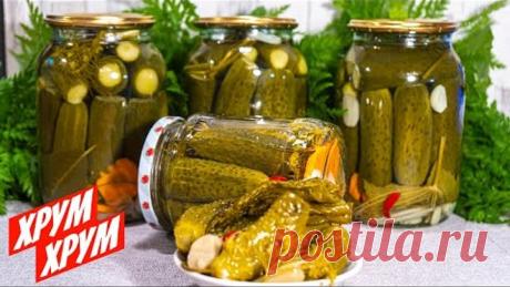 Маринованные огурцы рецепт на литровую банку сладкие хрустящие Заготовки на зиму.