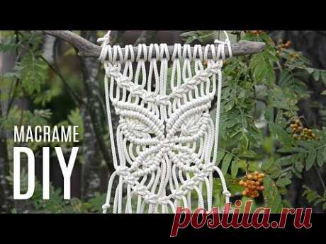 Macramé Wall Hanging Butterfly Tutorial by Macrame School - YouTube