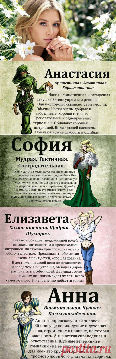 БЛОГ ПОЛЕЗНОСТЕЙ: Семь женских имен, приносящих удачу