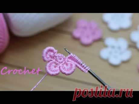 Вязание ЦВЕТКА крючком ЛЕГКО, ПРОСТО И БЫСТРО!  Цветы мастер-класс Beautiful Flower Crochet Pattern