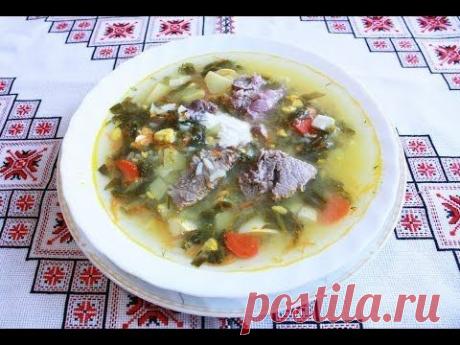 Зеленый борщ рецепт с мясом и без Суп из щавеля с яйцом Зелений борщ рецепт как варить зеленый борщ