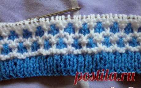 Многоцветные красивые узоры спицами и крючком